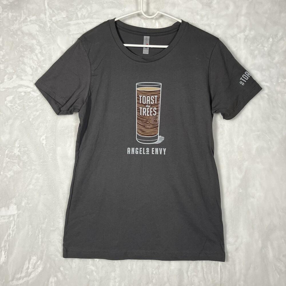 ANGELS ENVY "TOAST THE TREES" KENTUCKY WHISKEY SHORT SLEEVE T SHIRT LARGE NWOT